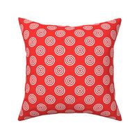 Geometric Pattern: Rondel: Solid: White Red