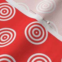 Geometric Pattern: Rondel: Solid: White Red