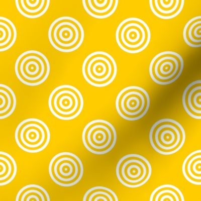 Geometric Pattern: Rondel: Solid: White Yellow