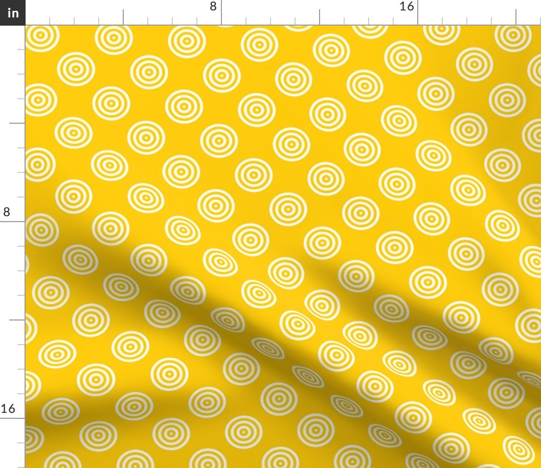 Geometric Pattern: Rondel: Solid: White Yellow