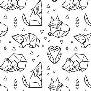 woodland animals origami_3