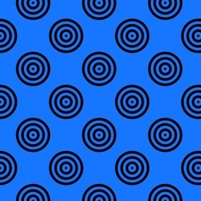 Geometric Pattern: Rondel: Solid: Black Blue