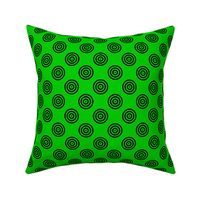 Geometric Pattern: Rondel: Solid: Black Green