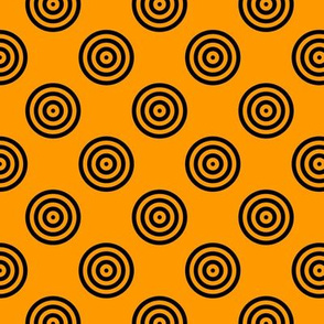 Geometric Pattern: Rondel: Solid: Black Orange