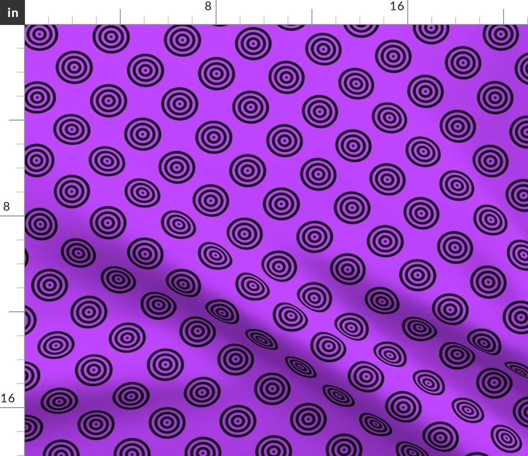 Geometric Pattern: Rondel: Solid: Black Purple