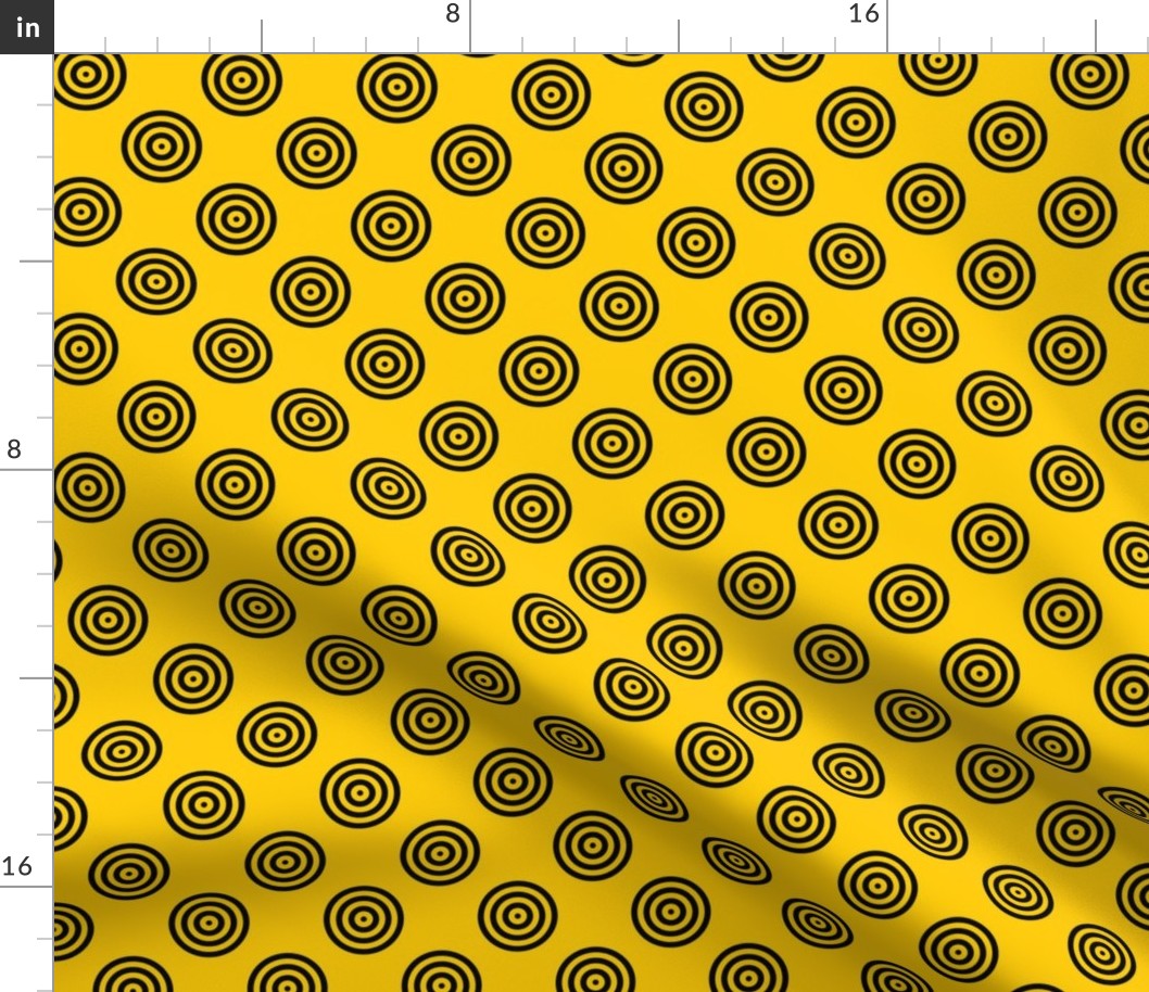 Geometric Pattern: Rondel: Solid: Black Yellow