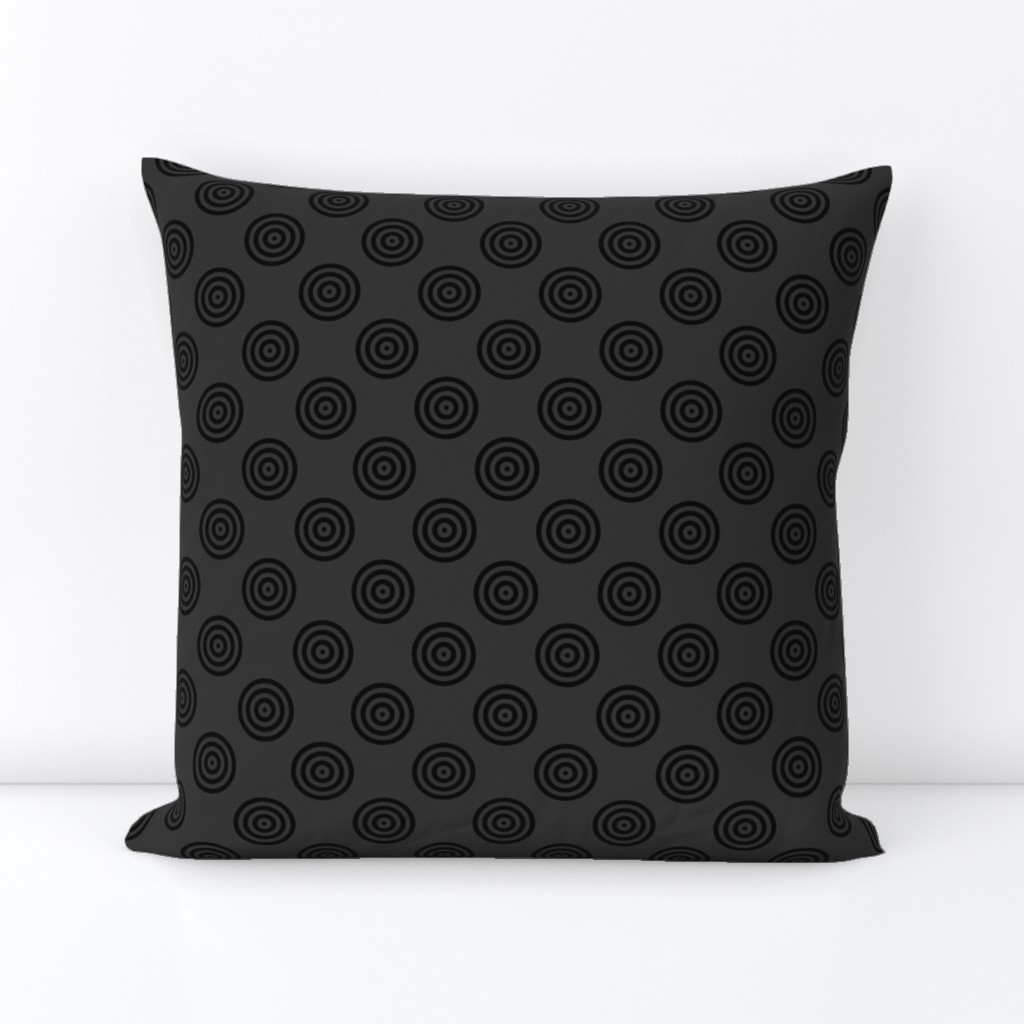 Geometric Pattern: Rondel: Solid: Black Charcoal