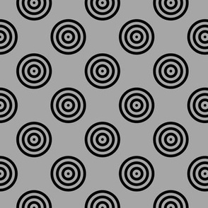 Geometric Pattern: Rondel: Solid: Black Silver