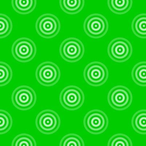 Geometric Pattern: Rondel: Strobe: White Green