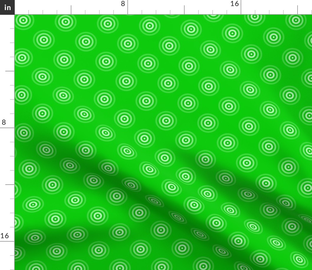 Geometric Pattern: Rondel: Strobe: White Green