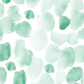 Emerald watercolor mess of stains - painted spots  p270