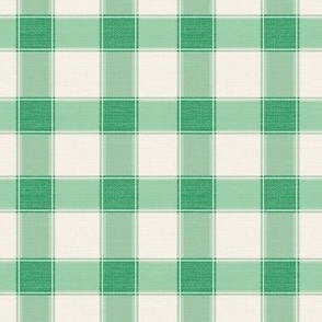 Rustic Gingham Kelly Green  // Small