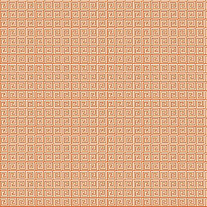 Geometric Pattern: Key Spiral: Orange (tiny version)