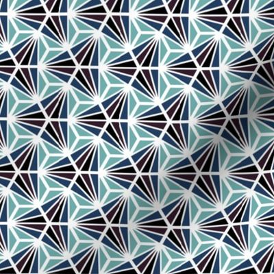 Geometric Pattern: Hexagon Ray: Midnight (small version)