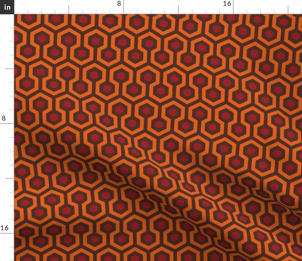 Overlook Hotel Carpet from The Shining: Orange/Red/Brown (small version)
