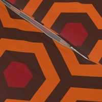 Overlook Hotel Carpet from The Shining: Orange/Red/Brown (large version)