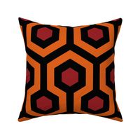Overlook Hotel Carpet from The Shining: Orange/Red/Black (large version)