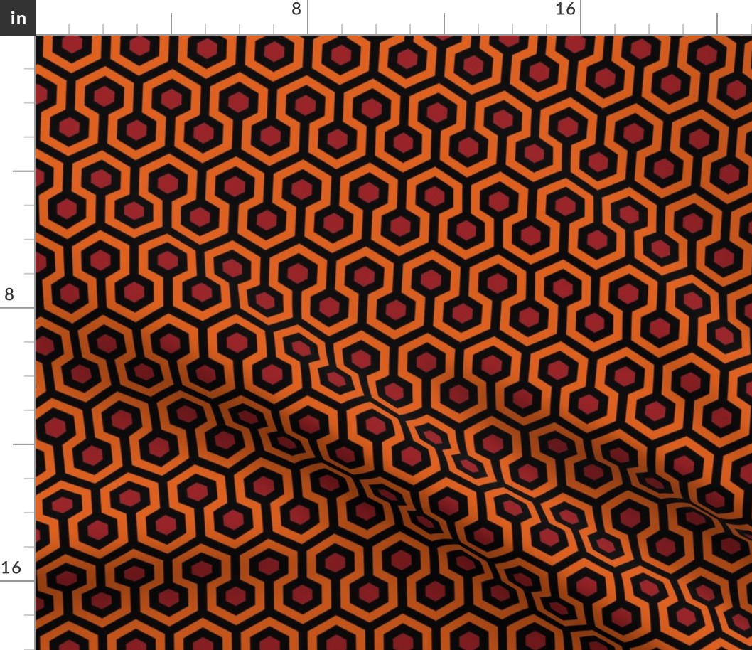 Overlook Hotel Carpet from The Shining: Orange/Red/Black (small version)