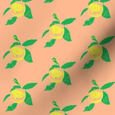 Summer Lemons Peach, Yellow, Green
