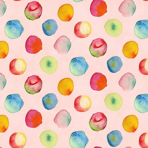 watercolor happy dots