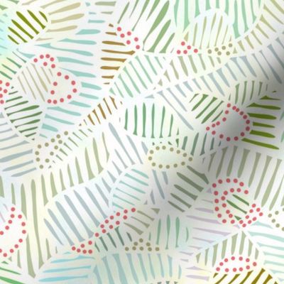 Swirly organic line shapes light blue green (medium)