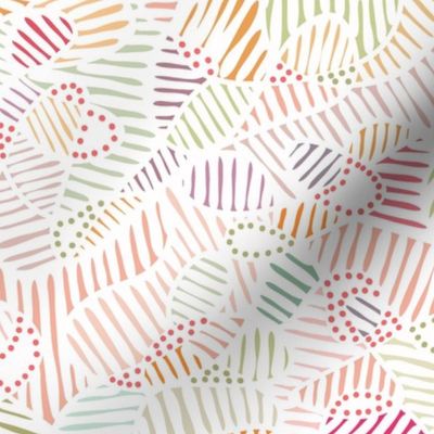 Swirly organic line shapes pastel pinks (medium)