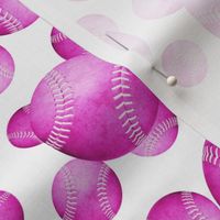 hot pink softballs sports pattern