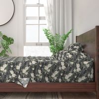 Floral Camo - Flowers & Camouflage - Dark Gray - Medium