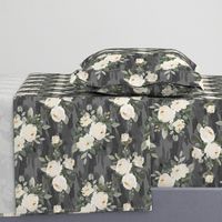 Floral Camo - Flowers & Camouflage - Dark Gray - Medium