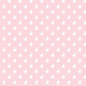 White Stars on Pink