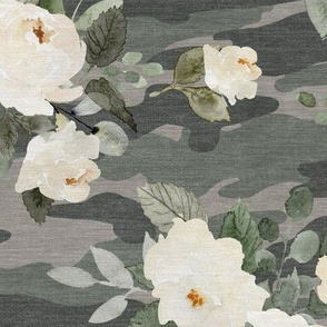 Floral Camo - Flowers & Camouflage - Large