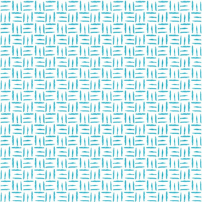 Graphic Pattern Turquoise On White
