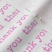 Thank You Pink Typography
