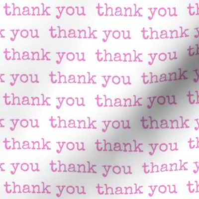 Thank You Pink Typography