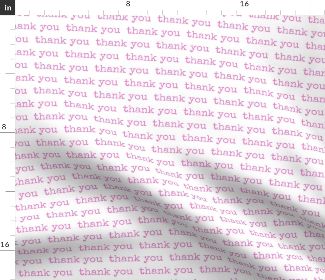 Thank You Pink Typography