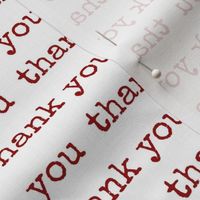 Thank You Red Typography