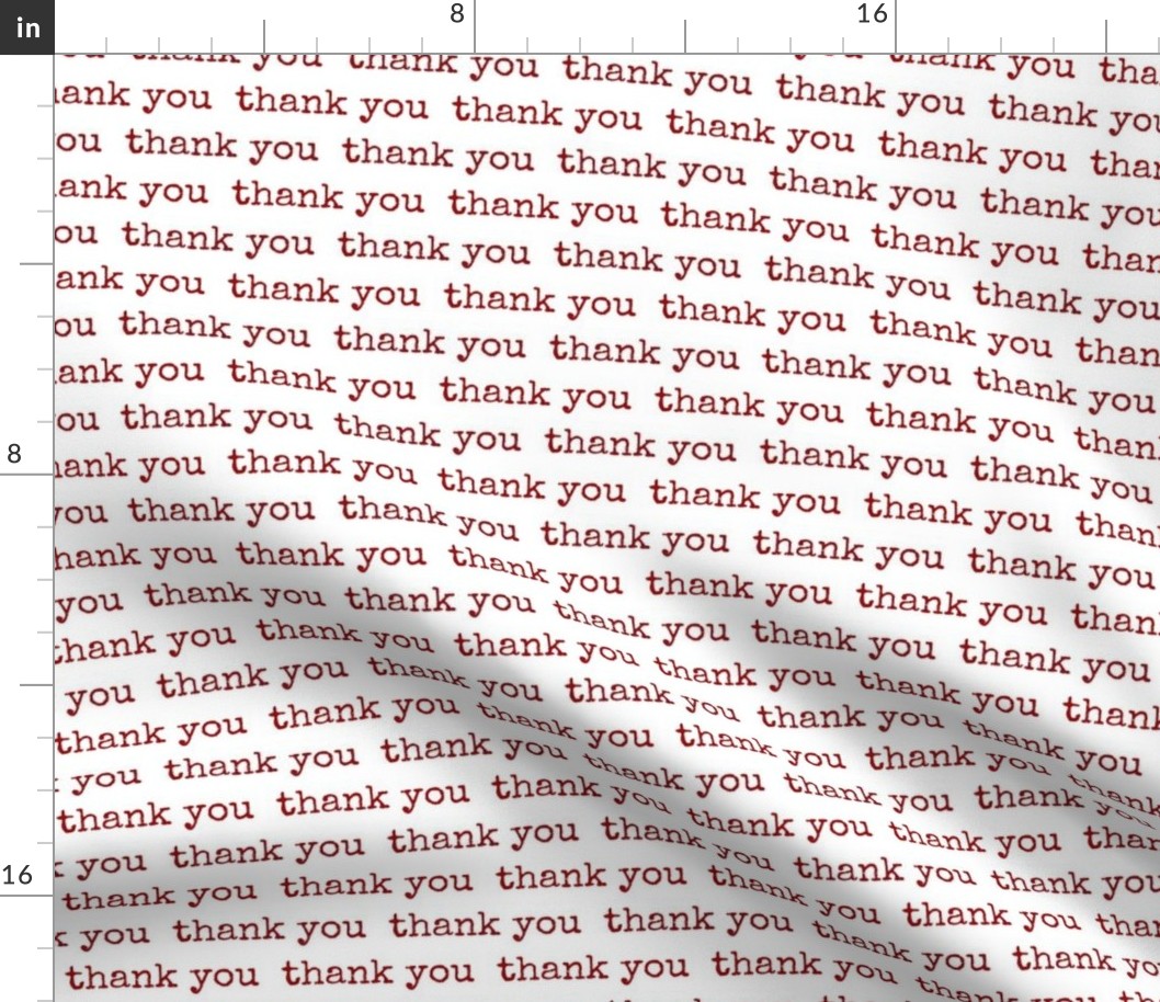 Thank You Red Typography