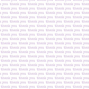 Thank You Light Purple / Lavender Typography