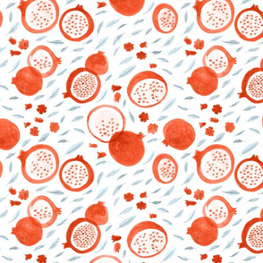 Small Pomegranates M+M Watermelon Slate by Friztin