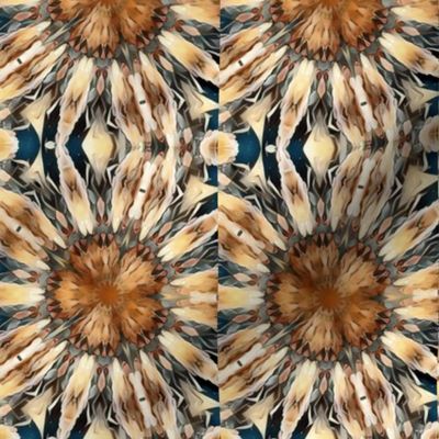 Brown & Navy Kaleidoflower