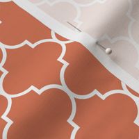 2" Moroccan Quatrefoil Pattern | Burnt Sienna Orange Collection