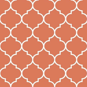 2" Moroccan Quatrefoil Pattern | Burnt Sienna Orange Collection