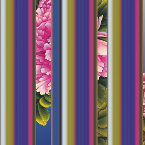 Peony Panel Stripe 2