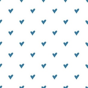 Valentine's Day Solid Hearts Pattern | Cerulean Blue Collection