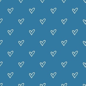 Valentine's Day Heart Outline Pattern | Cerulean Blue Collection