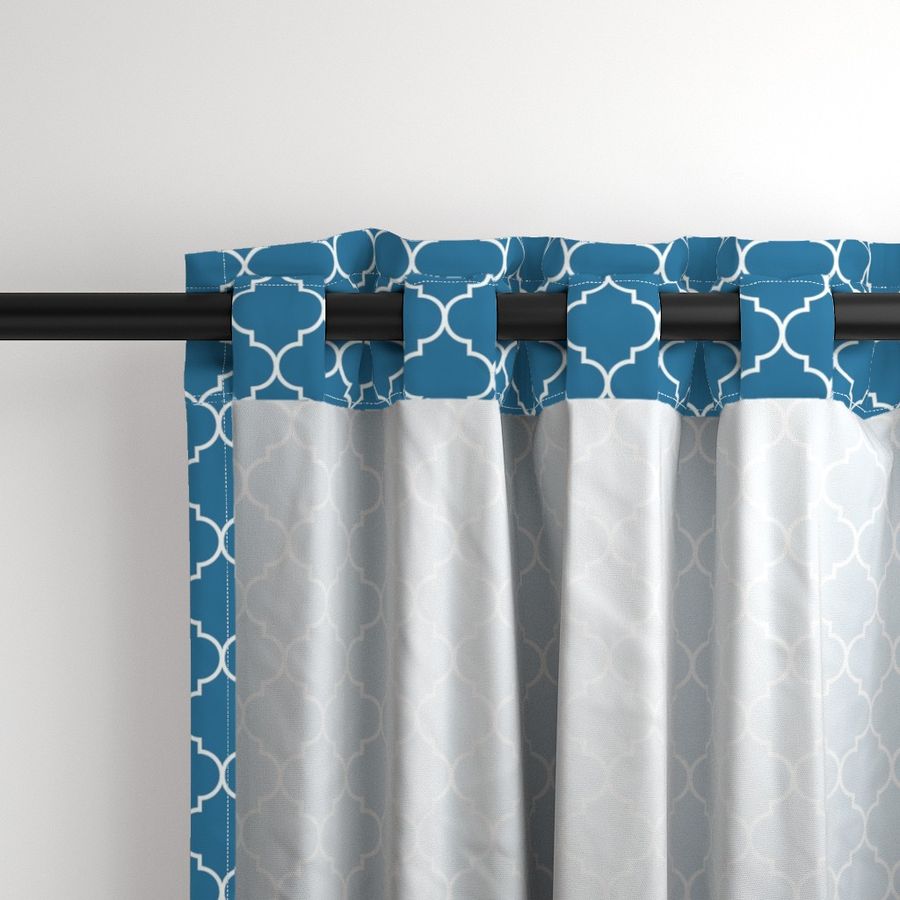 2" Moroccan Quatrefoil Pattern | Cerulean Blue Collection