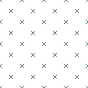 X Cross Mark Pattern | Cerulean Blue Collection
