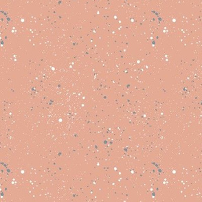 Ink speckles and stains spots and dots messy minimal boho design Scandinavian style nursery coral aprocot white gray MEDIUM