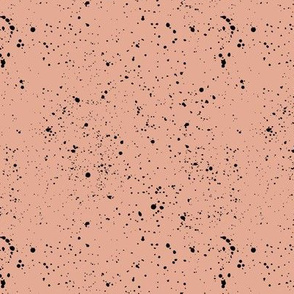 Ink speckles and stains spots and dots messy minimal boho design Scandinavian style nursery coral apricot black MEDIUM