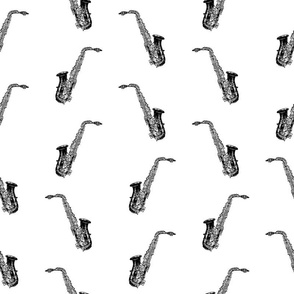 Black & White Saxophones